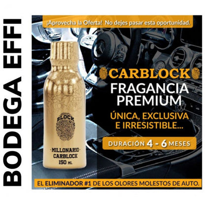 CARBLOCK PERFUME PARA AUTO AROMA MILLONARIO