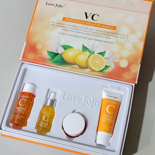 KIT DE INICIO PARA EL CUIDADO FACIAL LIMPIADOR FACIAL, TÓNICO RADIANTE, SUERO Y CREMA, TODOS ENRIQUECIDOS CON VITAMINA C
