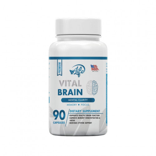 VITAL BRAIN ( VITAMINA PARA EL CEREBRO, ENFOQUE, CONCENTRACIÓN Y MEMORIA) X 90 CAPSULAS EN BODEGA