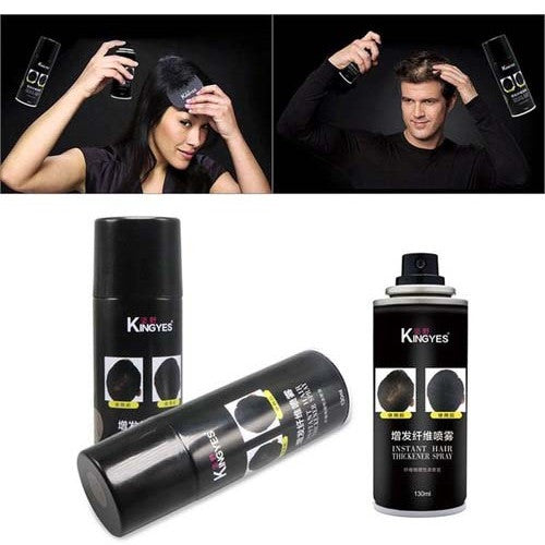 (SPRAY PARA EL CABELLO TAPA CANAS Y DISIMULADOR DE ALOPECIA. MUJERES Y HOMBRES. NEGRO)