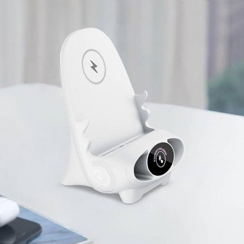 SOPORTE MULTIFUNCIONAL PARA MOVIL CON ALTA VOZ Y FUNCION DE CARGA MAGNETICA