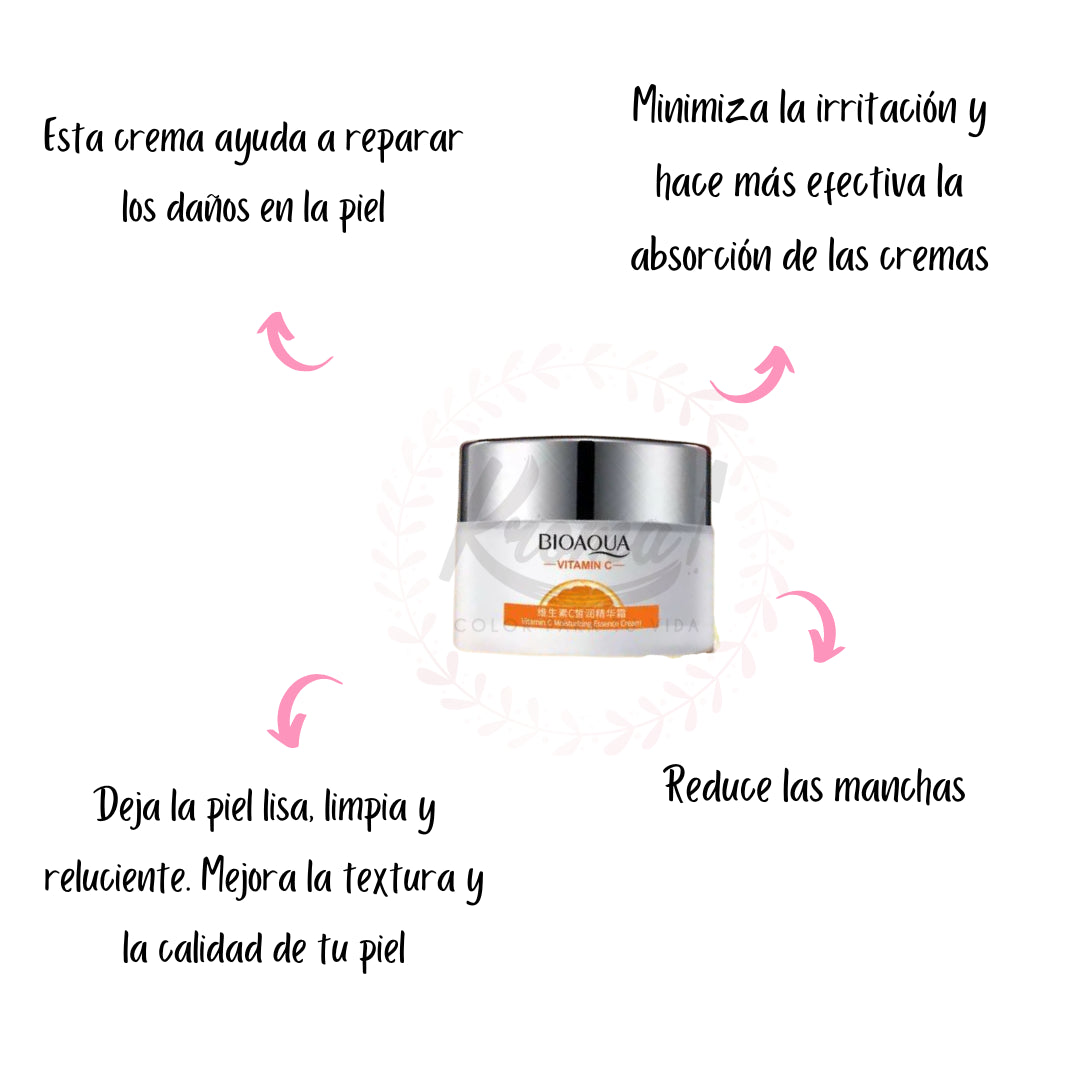 CREMA FACIAL WHITE ANTI MANCHAS CON VITAMINA C – BIOAQUA